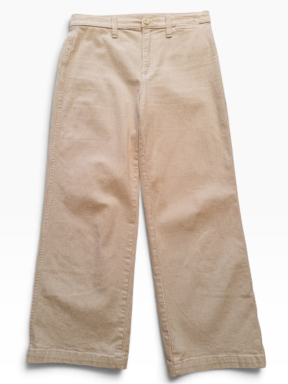 J. Crew Slim Wide Leg Jean in Khaki Stripe 28
